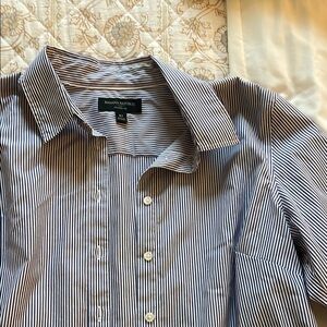 Banana Republic Blue Striped Button Down Shirt